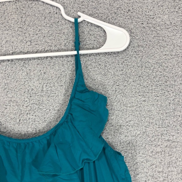 Old Navy Turquoise Sleeveless Dress Size XL Ruffle Details Flowy Lightweight - Picture 5 of 13